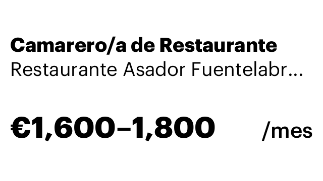 Camarero/a de Restaurante