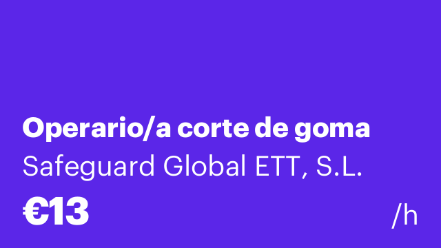 Operario/a corte de goma