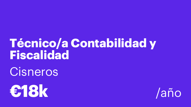 Técnico/a Contabilidad y Fiscalidad