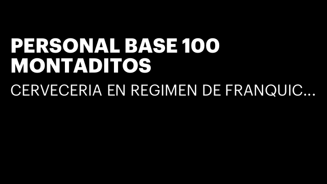 PERSONAL BASE 100  MONTADITOS