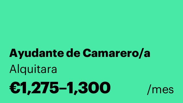 Ayudante de Camarero/a