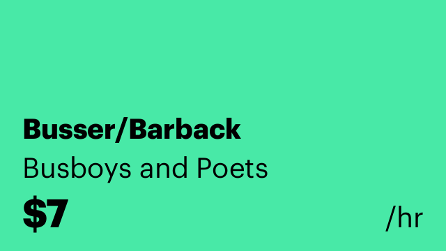 Busser/Barback