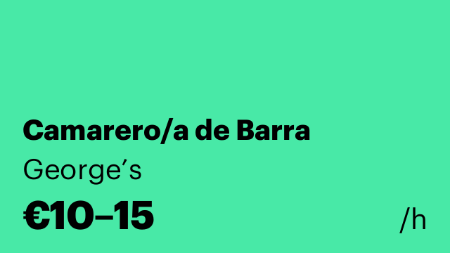 Camarero/a de Barra
