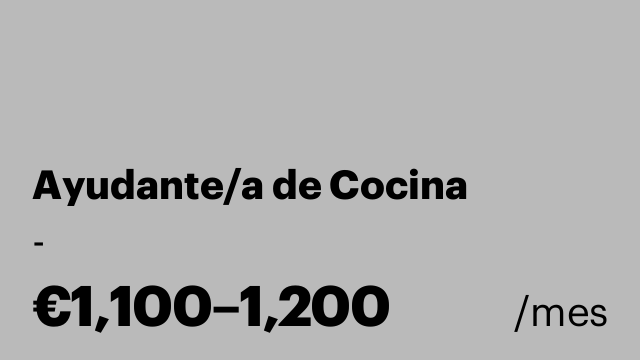 Ayudante/a de Cocina