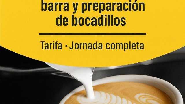 Dependiente/a de barra y cocina rápida – jornada completa – Tarifa