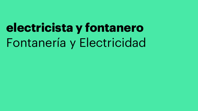 electricista y fontanero