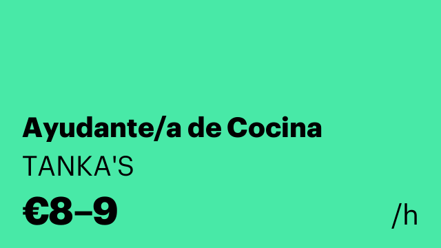 Ayudante/a de Cocina