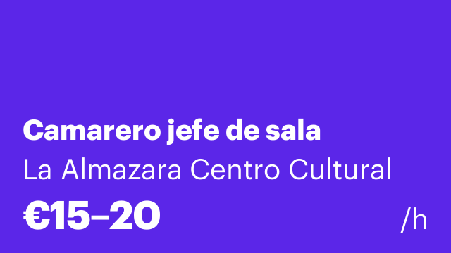 Camarero jefe de sala