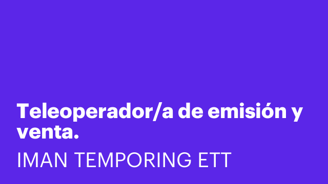 Teleoperador/a de emisión y venta.