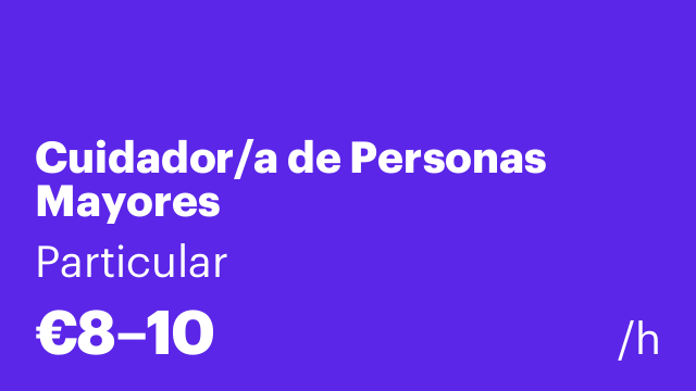 Cuidador/a de Personas Mayores