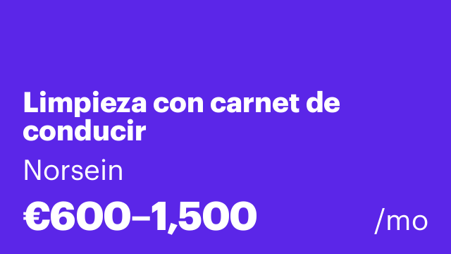 Limpieza con carnet de conducir