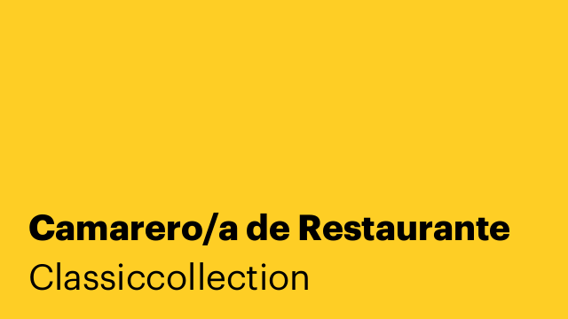Camarero/a de Restaurante