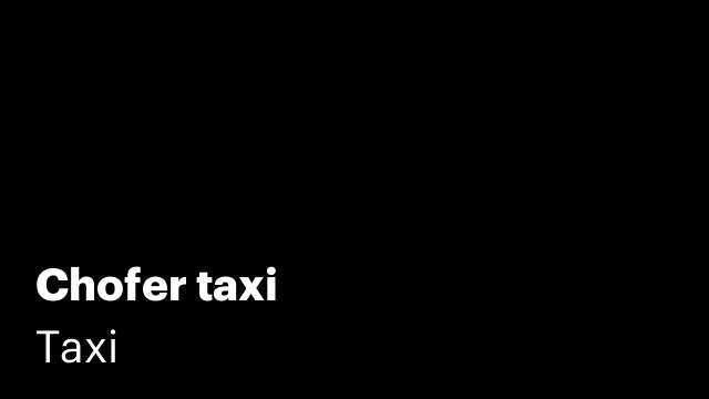 Chofer taxi