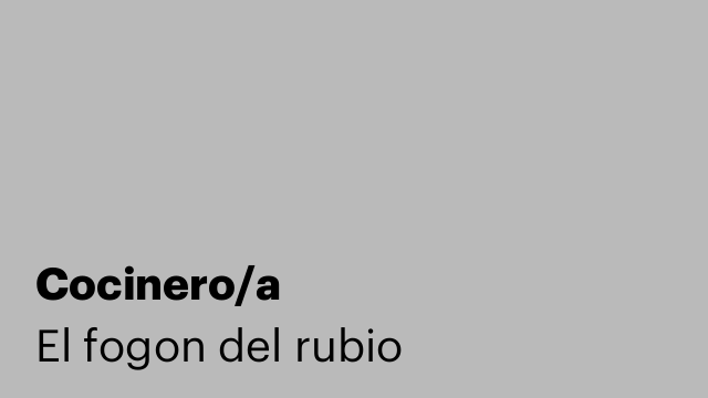 Cocinero/a