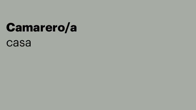 Camarero/a