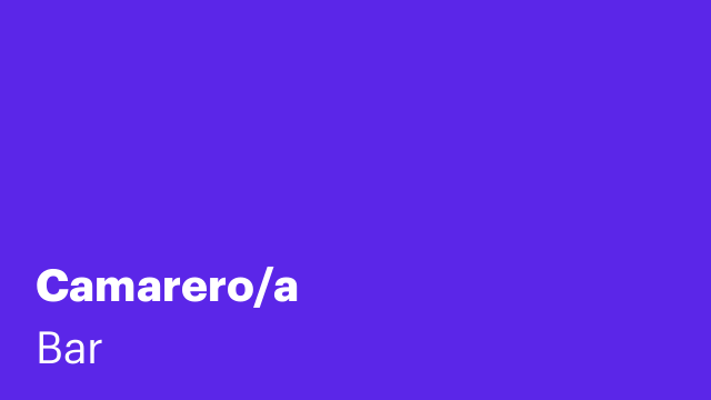 Camarero/a