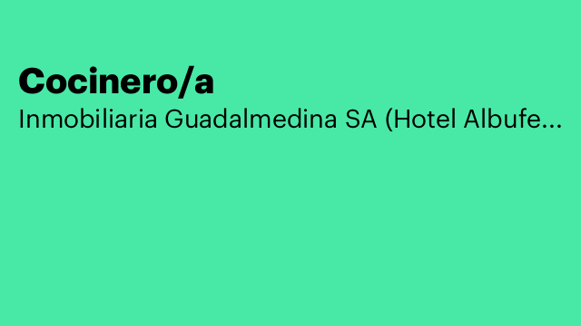 Cocinero/a
