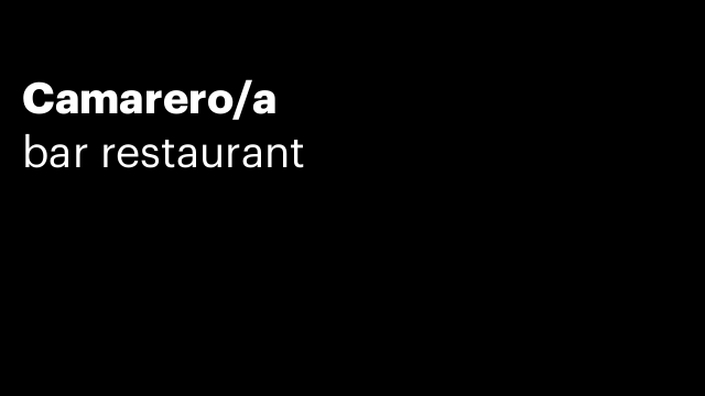 Camarero/a