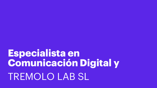 Especialista en Comunicación Digital y Diseño Gráfico