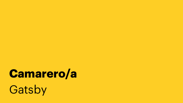 Camarero/a