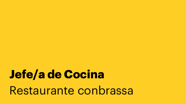 Jefe/a de Cocina