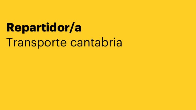 Repartidor/a