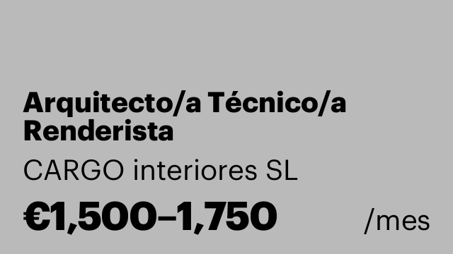 Arquitecto/a Técnico/a Renderista