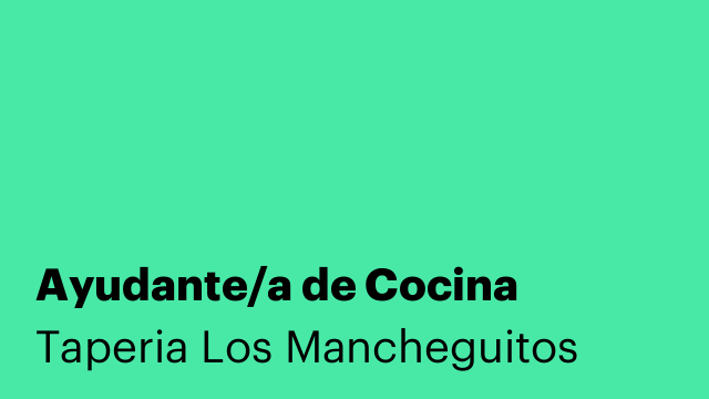 Ayudante/a de Cocina