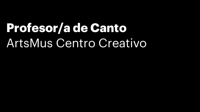 Profesor/a de Canto