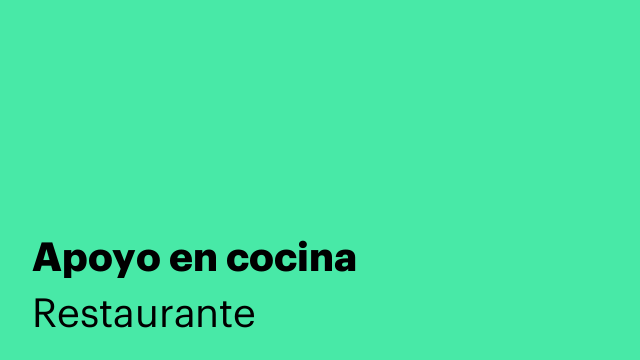 Apoyo en cocina
