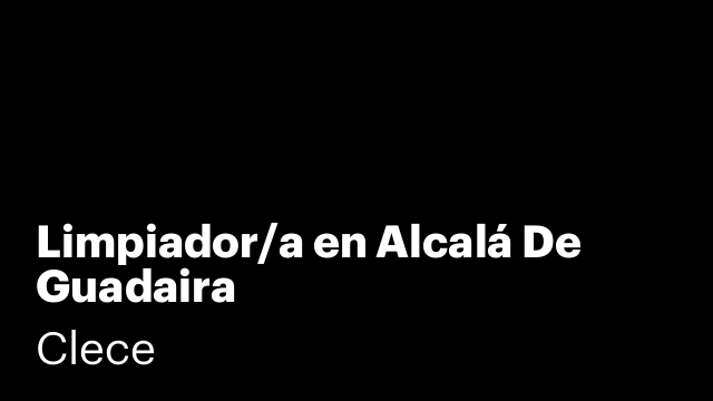 Limpiador/a en Alcalá De Guadaira