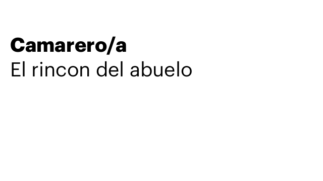Camarero/a