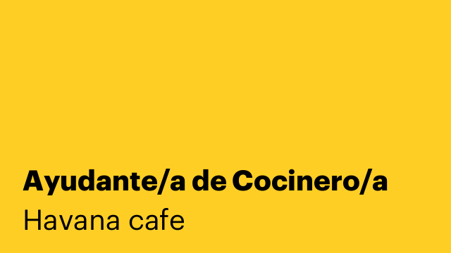 Ayudante/a de Cocinero/a