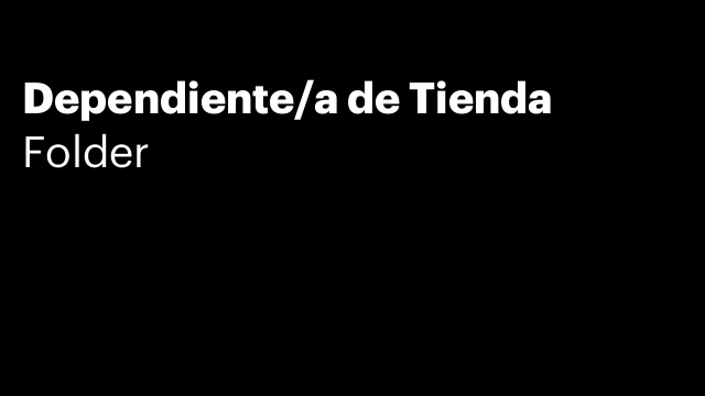 Dependiente/a de Tienda