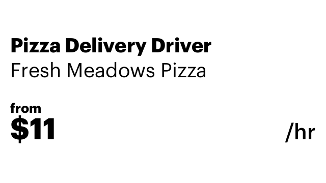 Pizza Delivery Driver