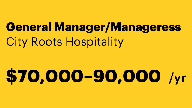 General Manager/Manageress