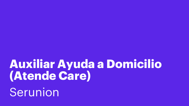 Auxiliar Ayuda a Domicilio (Atende Care)