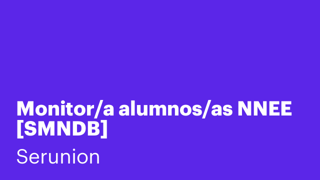Monitor/a alumnos/as NNEE [SMNDB]