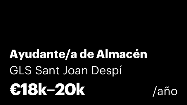 Ayudante/a de Almacén