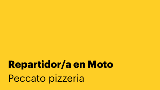 Repartidor/a en Moto
