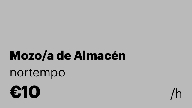 Mozo/a de Almacén