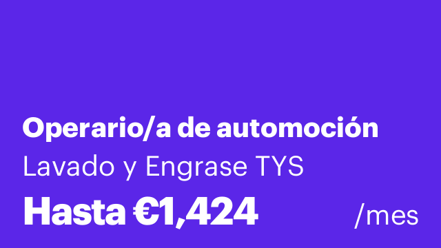 Operario/a de automoción