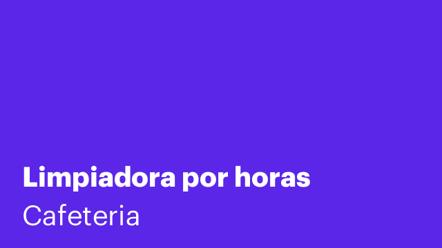 Limpiadora por horas