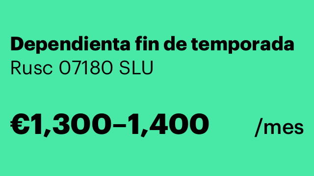 Dependienta fin de temporada