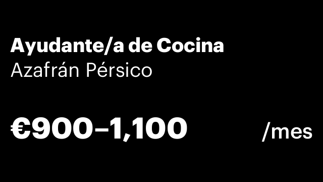Ayudante/a de Cocina