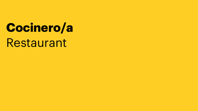 Cocinero/a