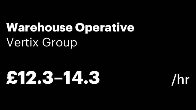 Warehouse Operative