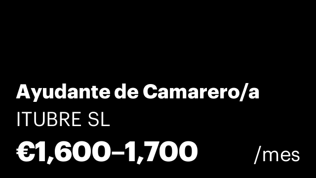 Ayudante de Camarero/a