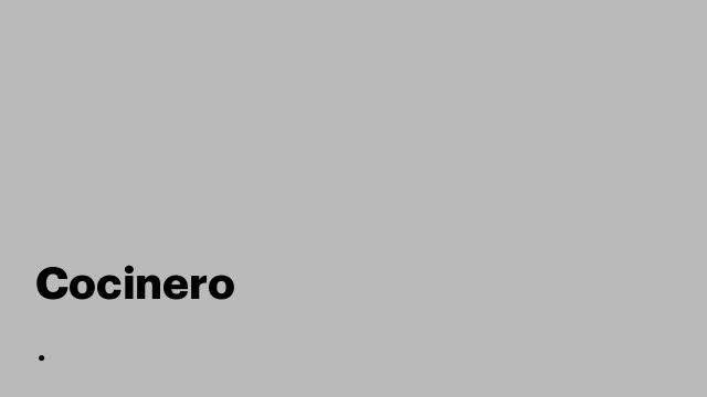 Cocinero