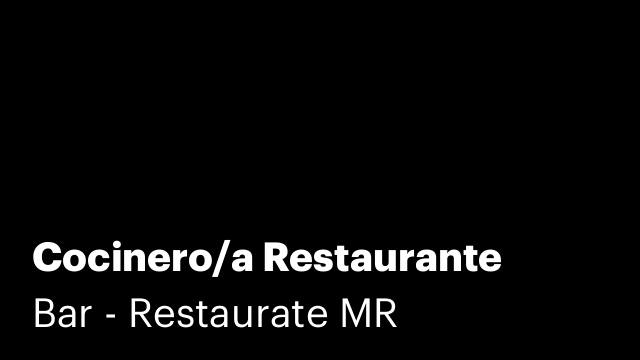 Cocinero/a Restaurante